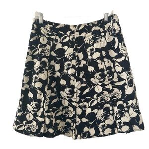 INC International Concepts Black and White Floral Print Skirt